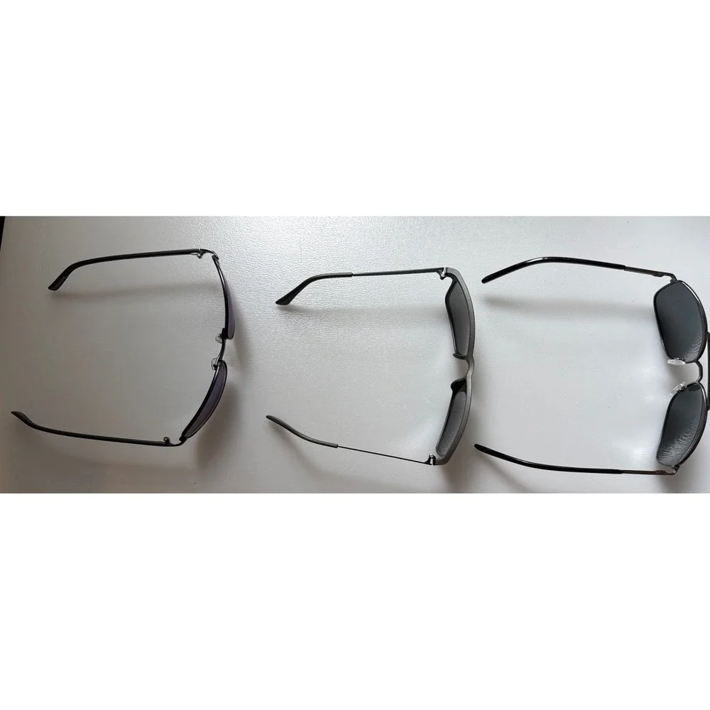 Limited lot 3 pair Authentic Foster Grant Mens polarized black frame sunglasses